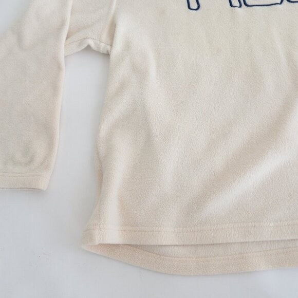 Vintage Fila Cream Embroidered Logo Crew Neck Fleece Sweater Medium - Picture 6 of 10